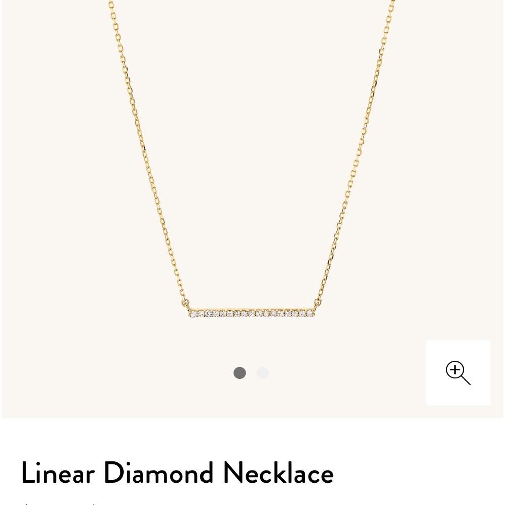 Mejuri Linear Diamond and Gold Necklace